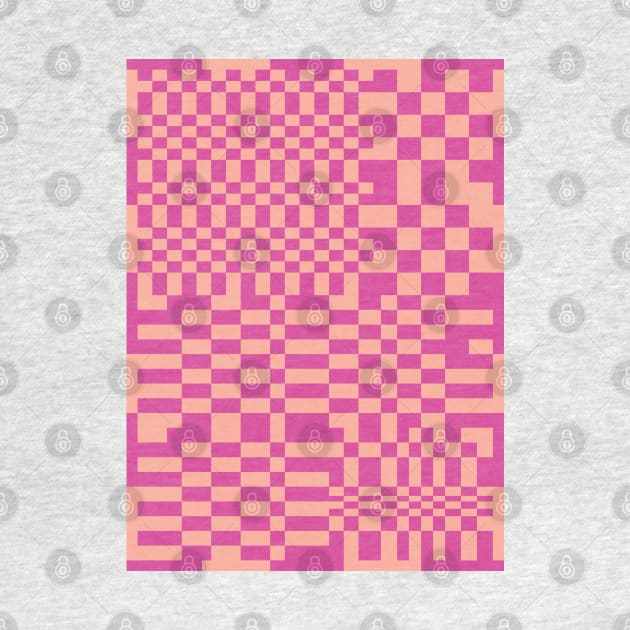 Checkerboard Pattern - Pink by Colorable